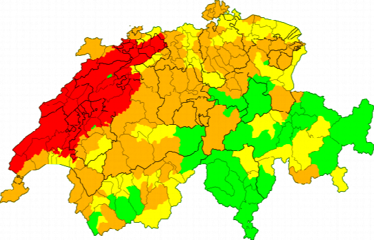 Aktuelle Unwetterwarnungen Schweiz